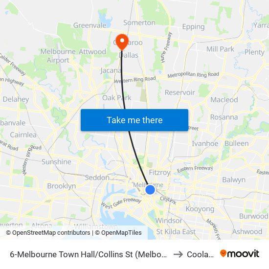 6-Melbourne Town Hall/Collins St (Melbourne City) to Coolaroo map