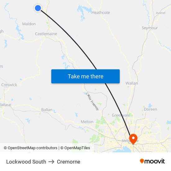 Lockwood South to Cremorne map