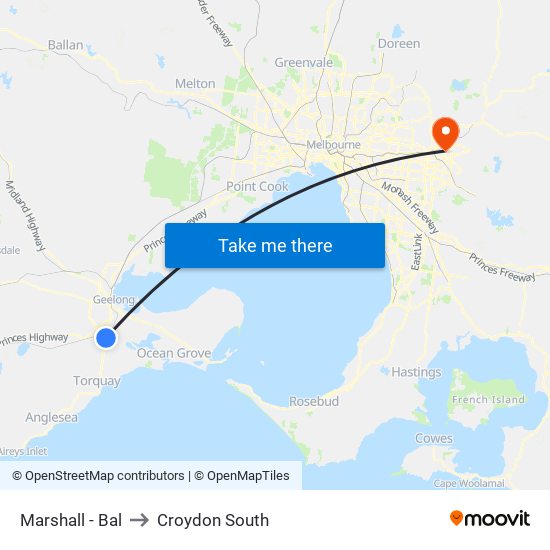 Marshall - Bal to Croydon South map