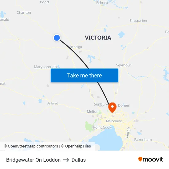 Bridgewater On Loddon to Dallas map