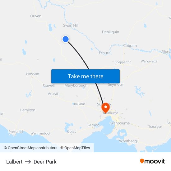 Lalbert to Deer Park map
