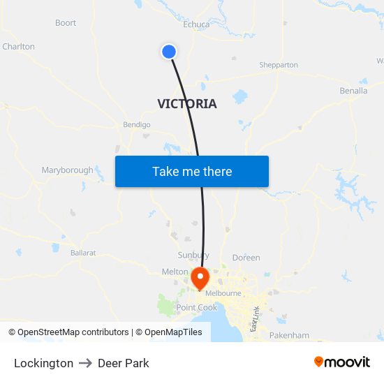 Lockington to Deer Park map