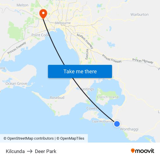 Kilcunda to Deer Park map