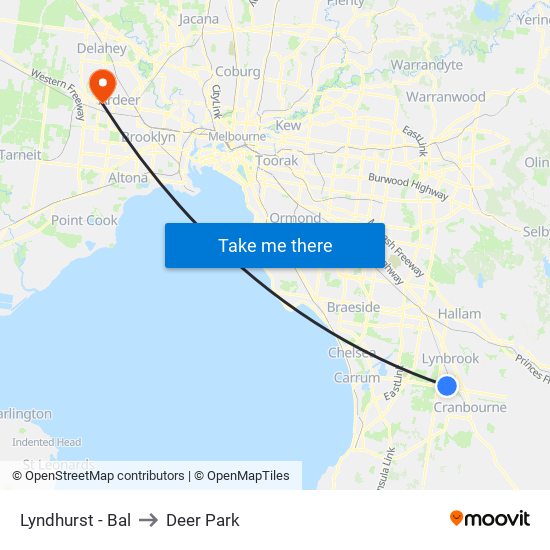 Lyndhurst - Bal to Deer Park map