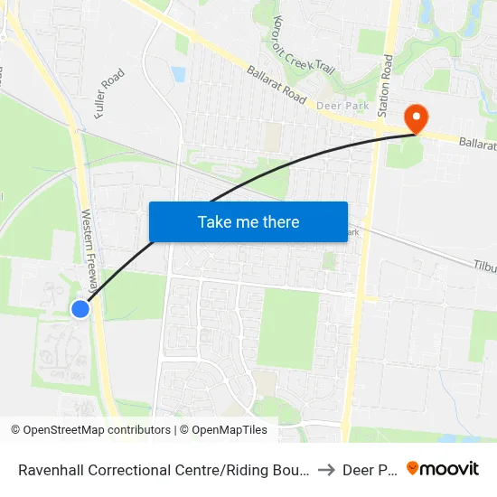 Ravenhall Correctional Centre/Riding Boundary Rd to Deer Park map