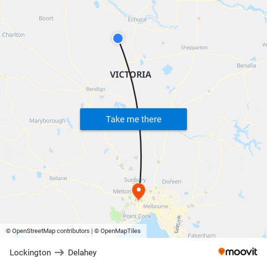 Lockington to Delahey map