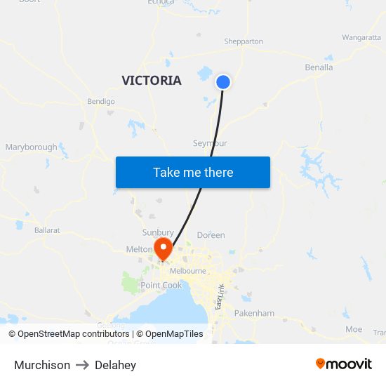 Murchison to Delahey map