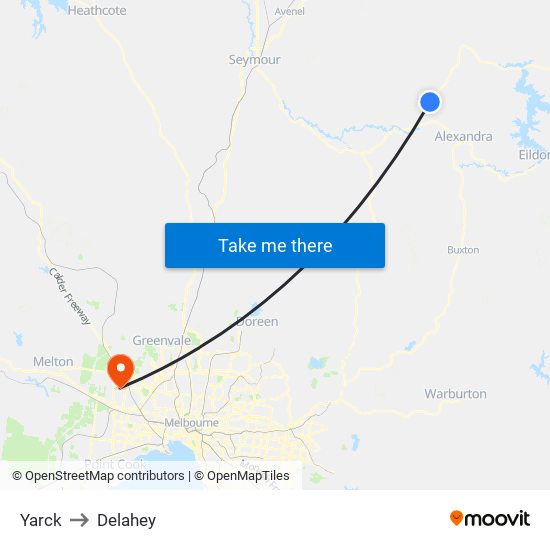 Yarck to Delahey map