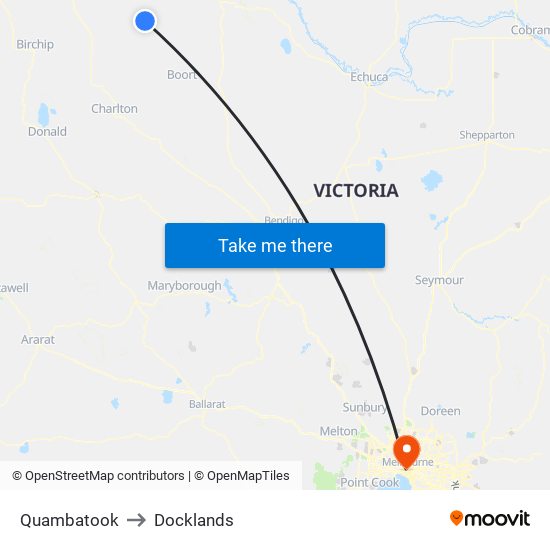 Quambatook to Docklands map