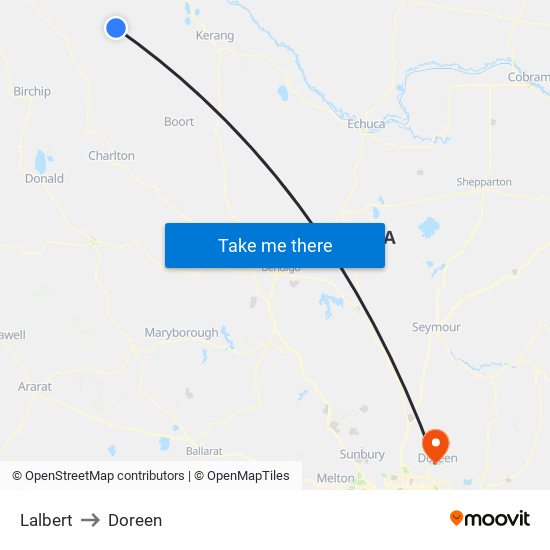 Lalbert to Doreen map