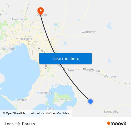 Loch to Doreen map