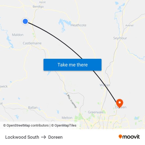 Lockwood South to Doreen map