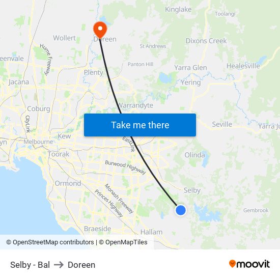 Selby - Bal to Doreen map