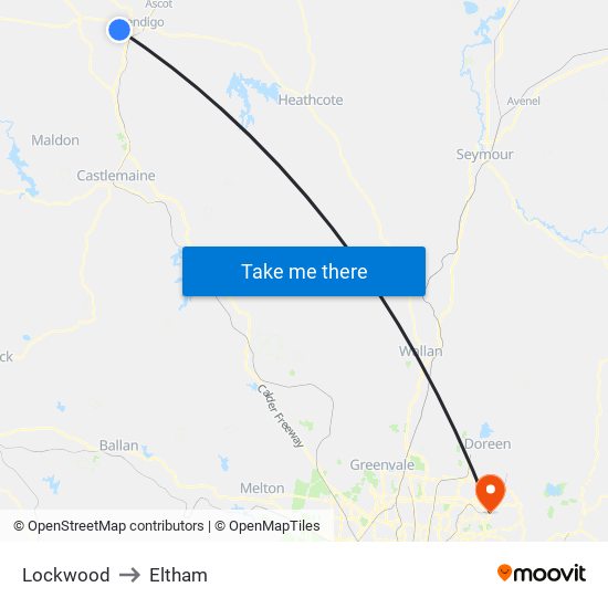 Lockwood to Eltham map