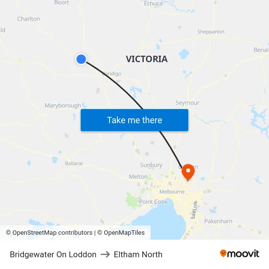Bridgewater On Loddon to Eltham North map