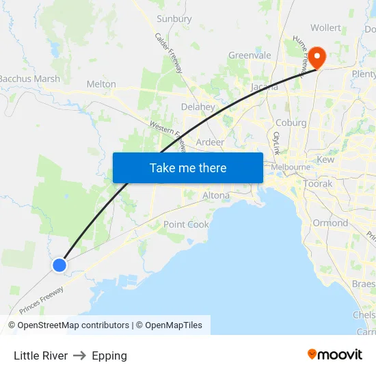 Little River to Epping map
