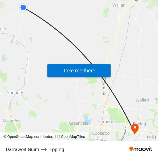 Darraweit Guim to Epping map