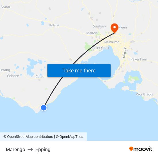 Marengo to Epping map