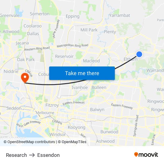 Research to Essendon map