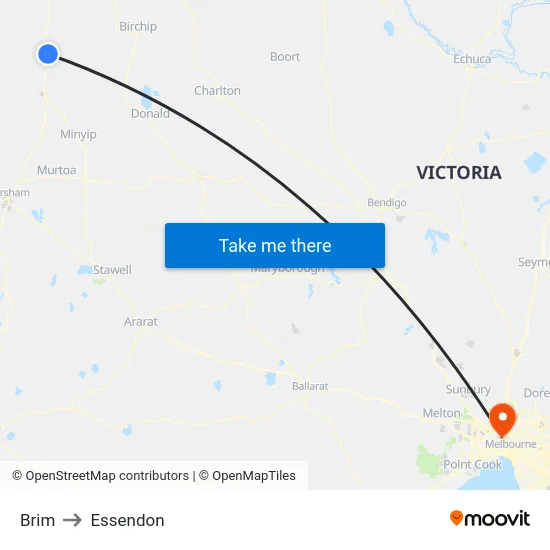 Brim to Essendon map