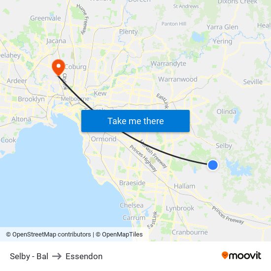 Selby - Bal to Essendon map