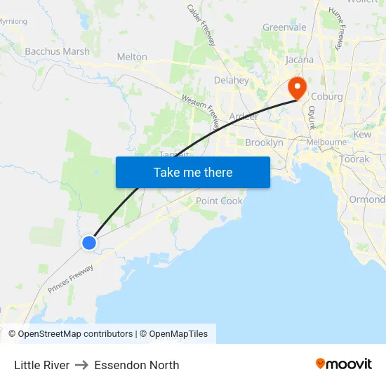 Little River to Essendon North map