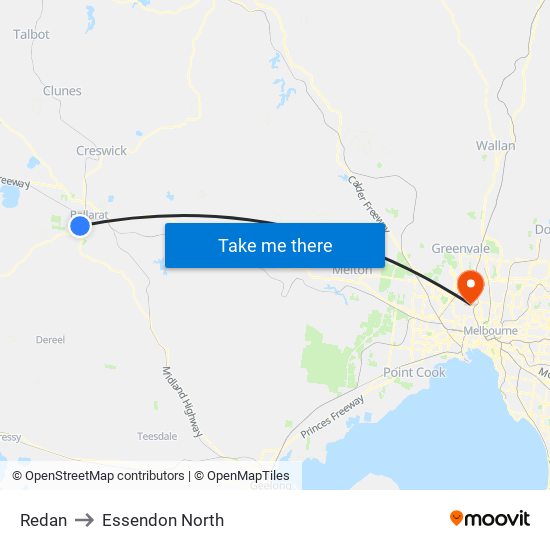 Redan to Essendon North map