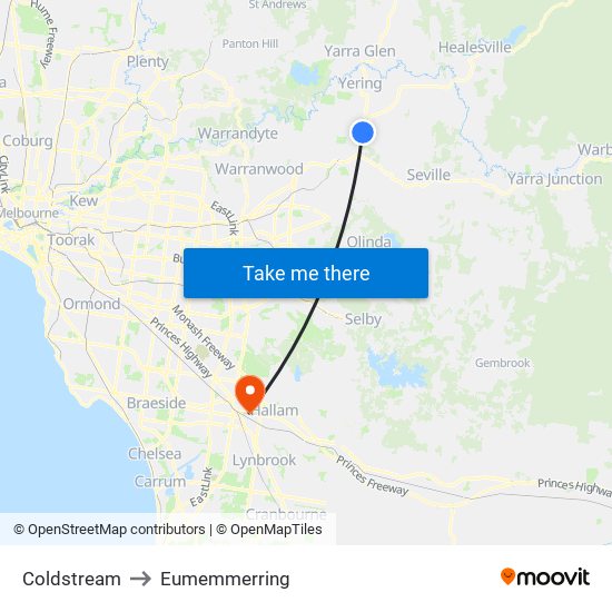 Coldstream to Eumemmerring map