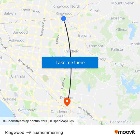 Ringwood to Eumemmerring map