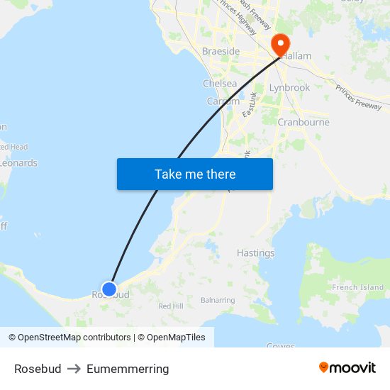 Rosebud to Eumemmerring map