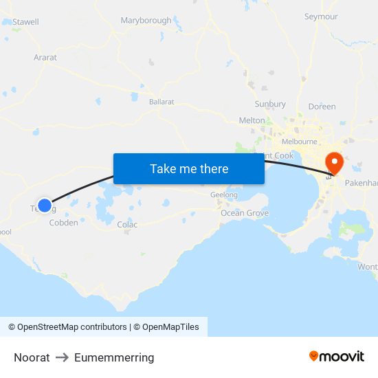 Noorat to Eumemmerring map