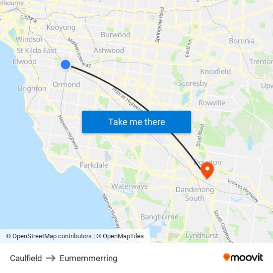 Caulfield to Eumemmerring map