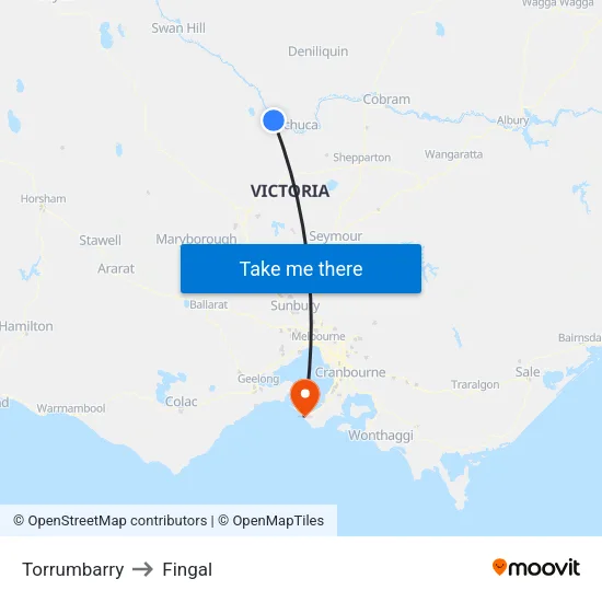 Torrumbarry to Fingal map