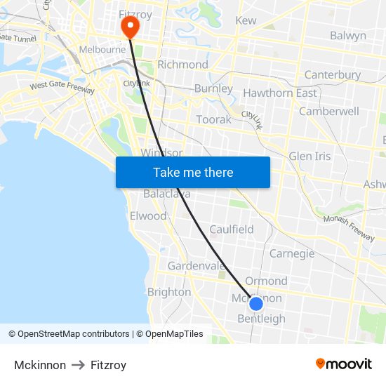 Mckinnon to Fitzroy map