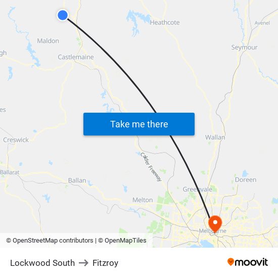 Lockwood South to Fitzroy map