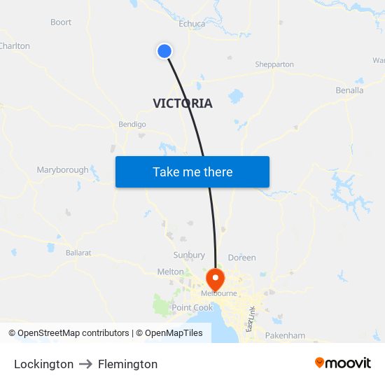 Lockington to Flemington map