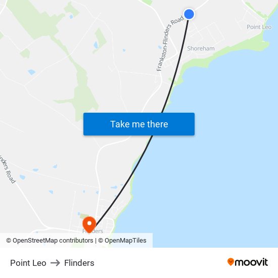 Point Leo to Flinders map