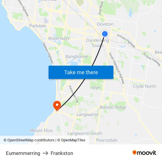 Eumemmerring to Frankston map