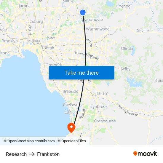 Research to Frankston map