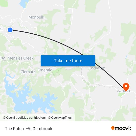 The Patch to Gembrook map