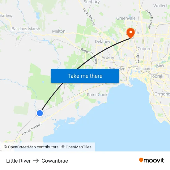 Little River to Gowanbrae map