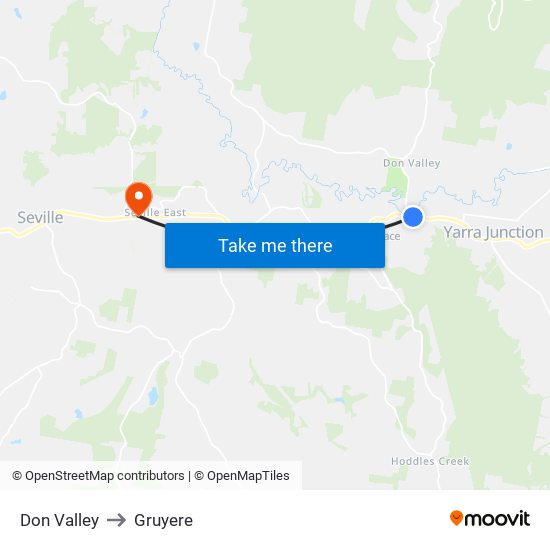 Don Valley to Gruyere map