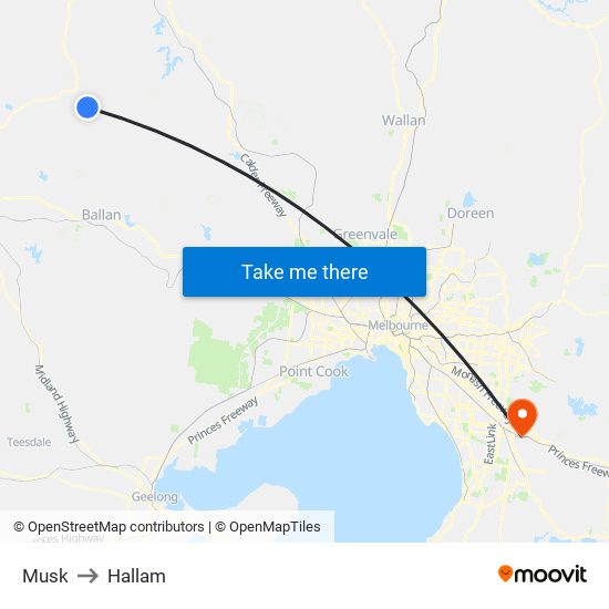 Musk to Hallam map