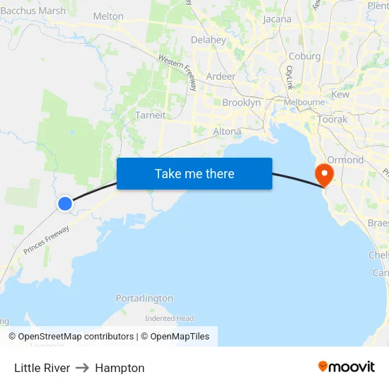 Little River to Hampton map