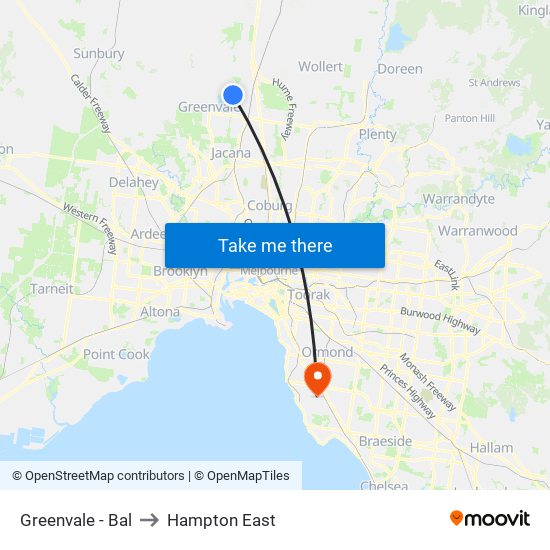 Greenvale - Bal to Hampton East map