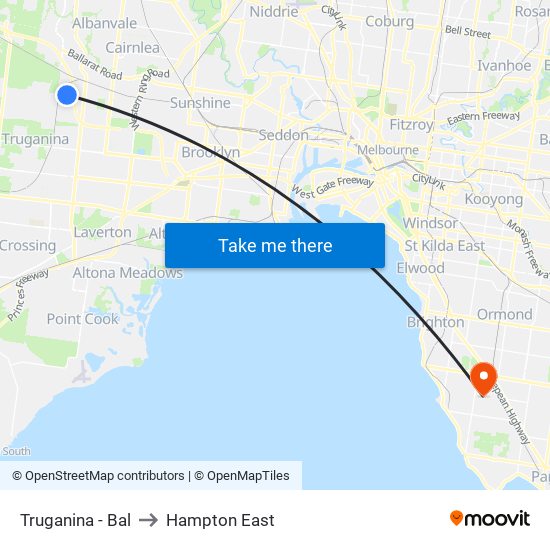 Truganina - Bal to Hampton East map