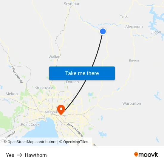 Yea to Hawthorn map