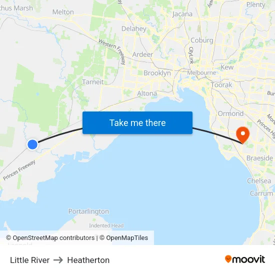 Little River to Heatherton map
