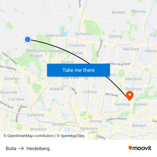 Bulla to Heidelberg map
