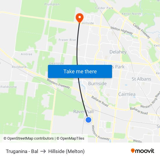 Truganina - Bal to Hillside (Melton) map